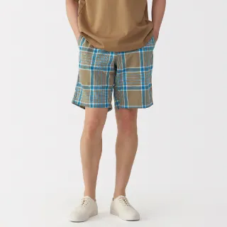 【MUJI 無印良品】男馬杜拉斯格紋舒適短褲(共4色)