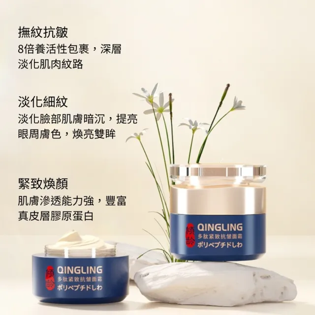 【iBloom】傾齡多肽緊緻抗皺霜50g-3入組(抗皺霜 皺紋 淡化皺紋)