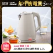 【CookPower 鍋寶】#316雙層防燙保溫快煮壺-1.7L-奶茶色(KT-90171)