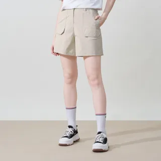 【ELLE ACTIVE】女款 百搭機能休閒口袋短褲-淺卡其色(EA25S2W3003#81)