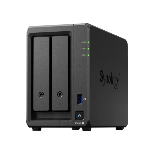 【Synology 群暉科技】搭 16TB x2 ★ DS725+ 2Bay NAS 網路儲存伺服器(AMD/4GB)
