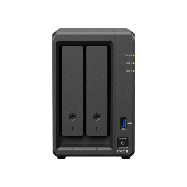 【Synology 群暉科技】搭 16TB x2 ★ DS725+ 2Bay NAS 網路儲存伺服器(AMD/4GB)(HAT3310-16TB)