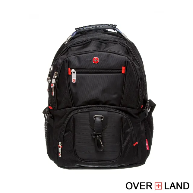 【OverLand】美式十字軍 - 素面機能筆電附掛勾大容量後背包(25661)