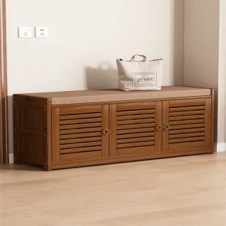 【超微米】實木鞋櫃 全木換鞋凳 儲物凳 入戶門走廊一體簡約穿鞋凳 可坐收納凳子(實木鞋櫃)