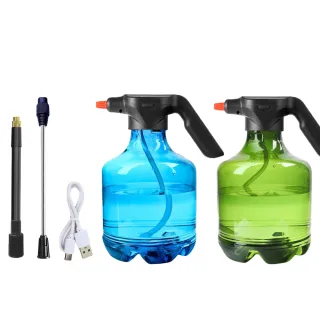 【伊德萊斯】3L雙噴頭電動噴水壺 智能增壓自動噴霧器 盆栽園藝澆花消毒 灑水壺(噴壺 噴灌)