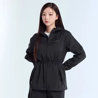 【Discovery Expedition】Freshvent 女版防風連帽外套 中長版 機能外套(DWWJ95053-BKS)