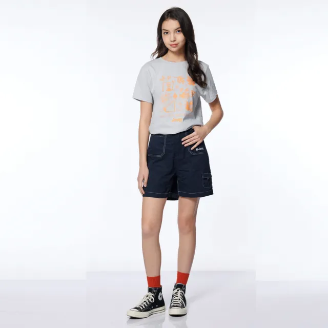【JEEP】女裝 森林風格純棉短袖T恤(灰色)