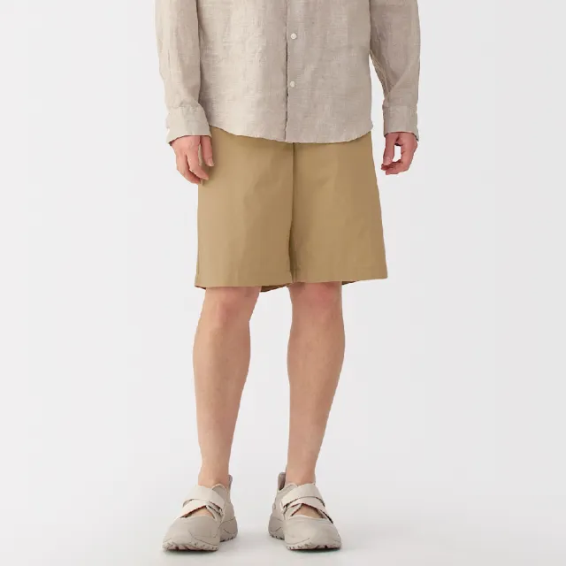 【MUJI 無印良品】男水洗平織布舒適短褲(共8色)