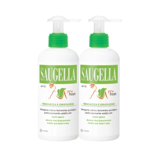 【SAUGELLA 賽吉兒】菁萃潔浴凝露 涼感200ml二入超值組(私密處清潔保養)