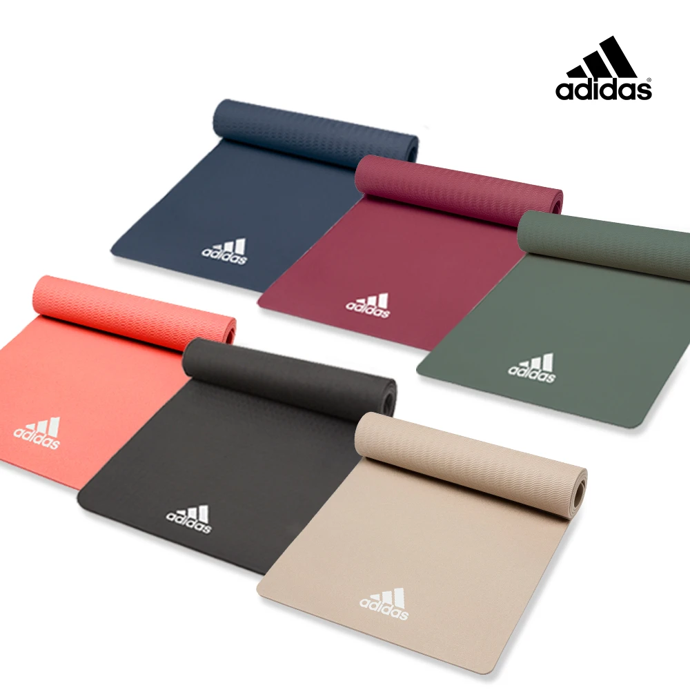 adidas 輕量波紋瑜珈墊 adidas 愛迪達輕量波紋瑜珈墊-8mm,多色可選)