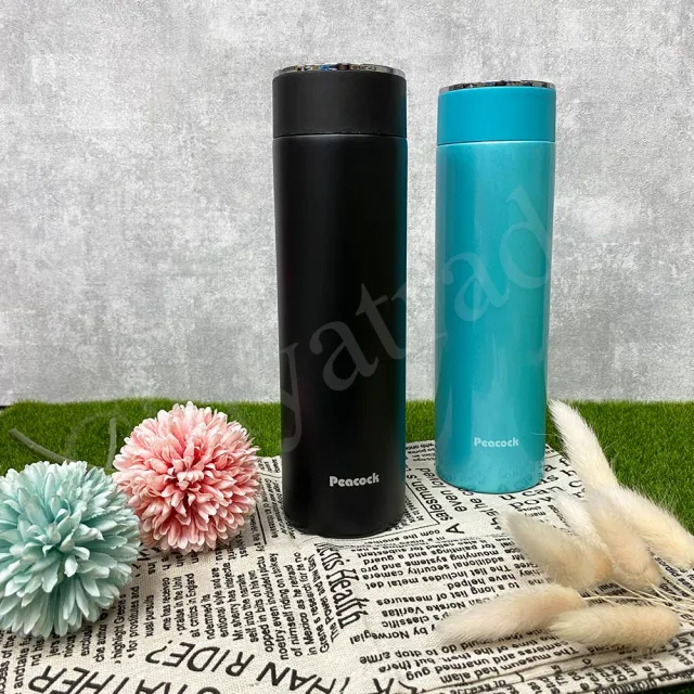 【Peacock 日本孔雀】超值兩件組 時尚休閒 不鏽鋼保冷保溫杯500ML 防燙杯口設計(任選)(保溫瓶)