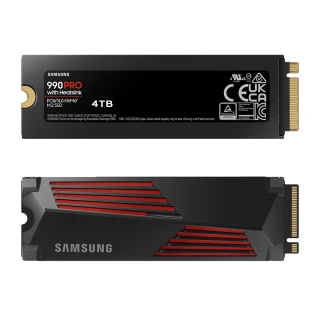 【SAMSUNG 三星】990 PRO 4TB Gen4 PCIe SSD固態硬碟 5年保 含散熱 7450MB/s MZ-V9P4T0CW