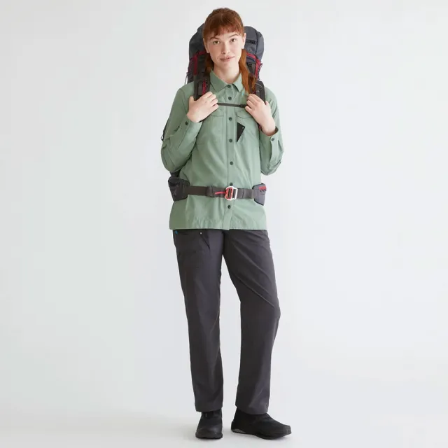 【Klattermusen】Alfhild 女防潑輕量快乾長褲(登山健行/戶外運動/日常穿搭/通勤上班)