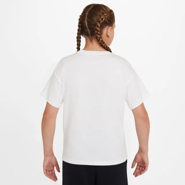 【NIKE 耐吉】短袖上衣 童裝 大童 女童 寬鬆版型 G NSW PHOTO TEE 白 HQ2337-100