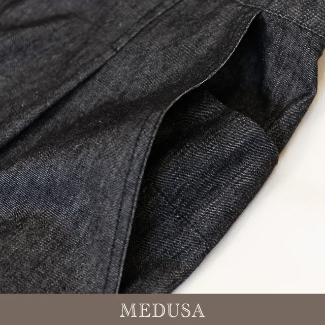 【MEDUSA 曼度莎】現貨-修身打褶純黑A字短褲（M-XL）｜女休閒短褲 女五分褲 女棉短褲(601-73503)