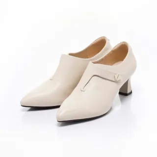 【FAIR LADY】出清品_優雅小姐 氣質美型羊皮高跟踝靴(奶油白/8H2770 女鞋)