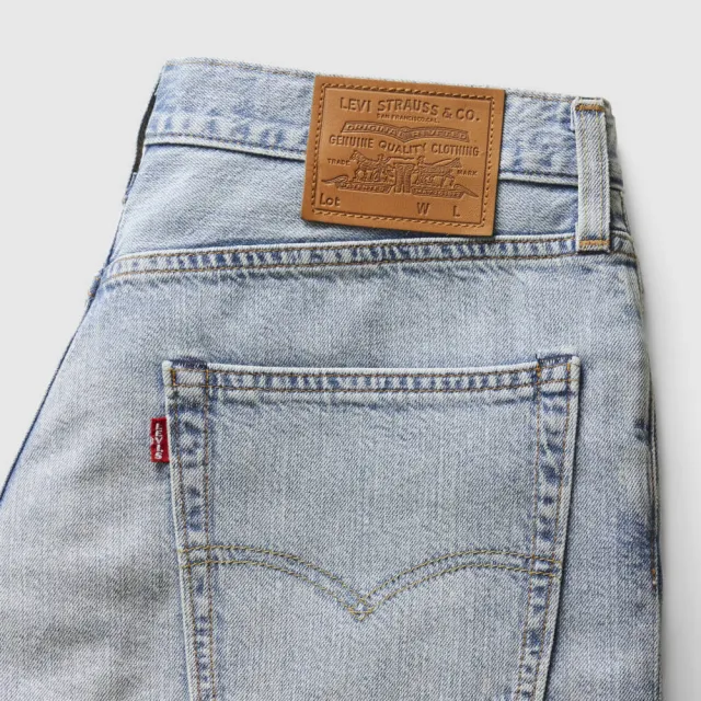 【LEVIS】468™ Loose男款高腰舒適直筒牛仔短褲 熱賣單品 A8461-0012
