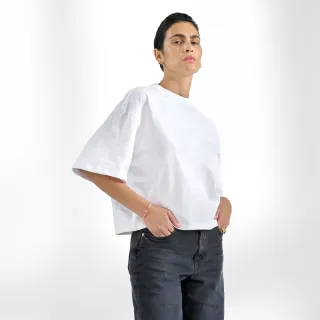 【Bread & Boxers】Heavy T shirt 率性寬版純棉T恤 - 白