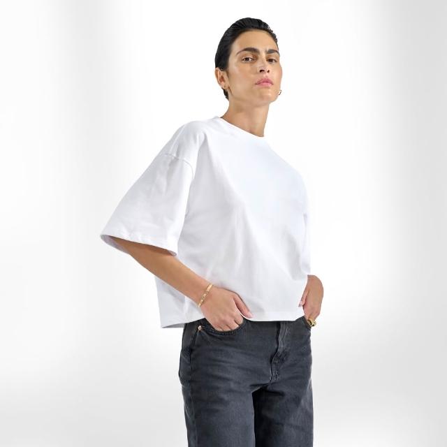 【Bread & Boxers】Heavy T shirt 率性寬版純棉T恤 - 白