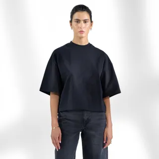 【Bread & Boxers】Heavy T shirt 率性寬版純棉T恤 - 黑