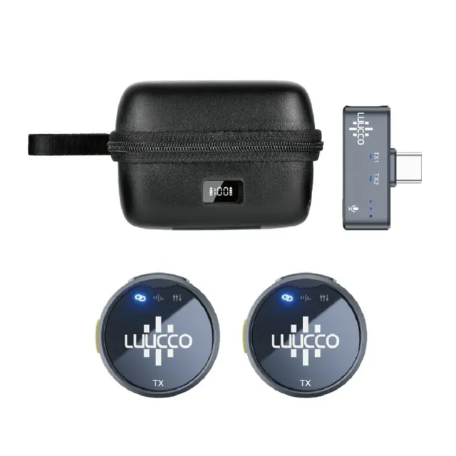 【LUUCCO】AirWave K2 無線磁吸領夾麥克風 Type-C/Lightning(原廠公司貨 商品保固有保障)
