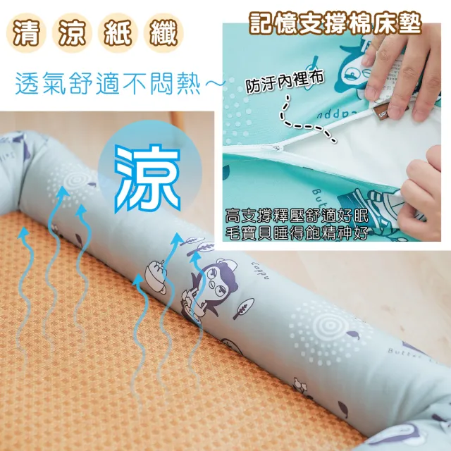 【奶油獅】涼夏好眠-中大型寵物透氣紙纖涼蓆記憶床墊-台灣製造(50*80cm10-25k適用-森林野餐灰)