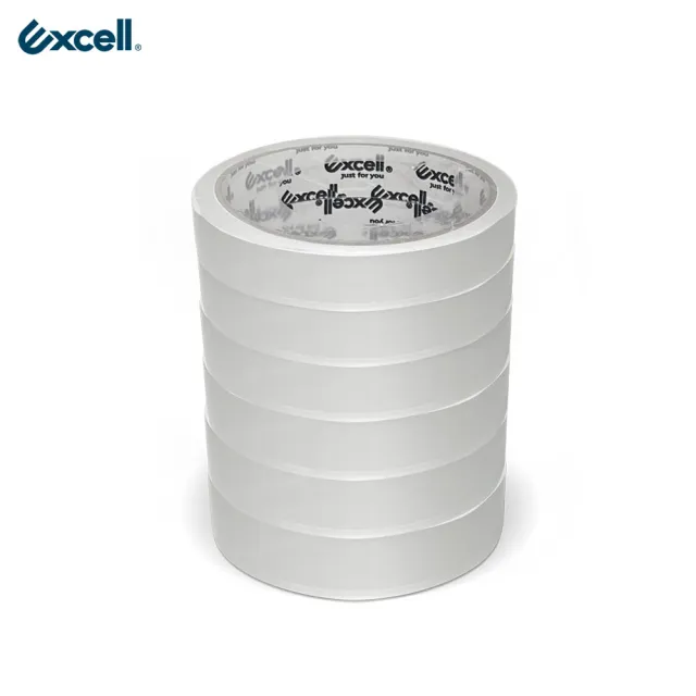 【Excell.tw】6捲｜透明超黏OPP文具膠帶 18mm*40y(透明膠帶_36M)