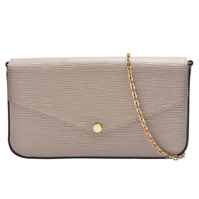 LV LOUIS VUITTON路易威登 M68758 經典 Félicie Pochette 系列 EPI 皮革斜背包