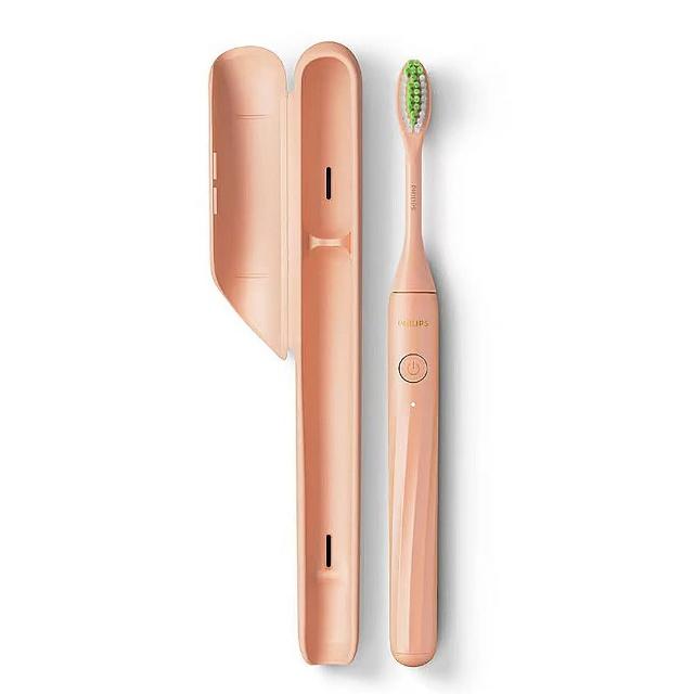 【Philips 飛利浦】One by Sonicare攜帶式旅行盒電動牙刷 HY1200粉色