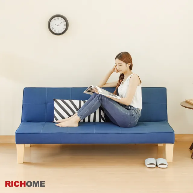 【RICHOME】北歐風舒適沙發床(多色可選 雙人沙發 布沙發)