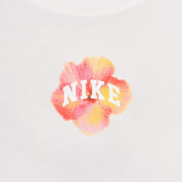 【NIKE 耐吉】短袖上衣 運動 休閒 短版 修身 女 AS W NSW CHLL KNT MD CRP GCEL 白色(IF0393100)