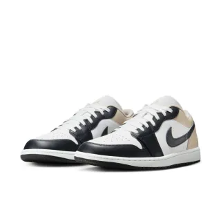 【NIKE 耐吉】運動鞋 籃球鞋 男鞋 AIR JORDAN 1 LOW 白黑色 奶茶 低筒 喬丹(553558153)