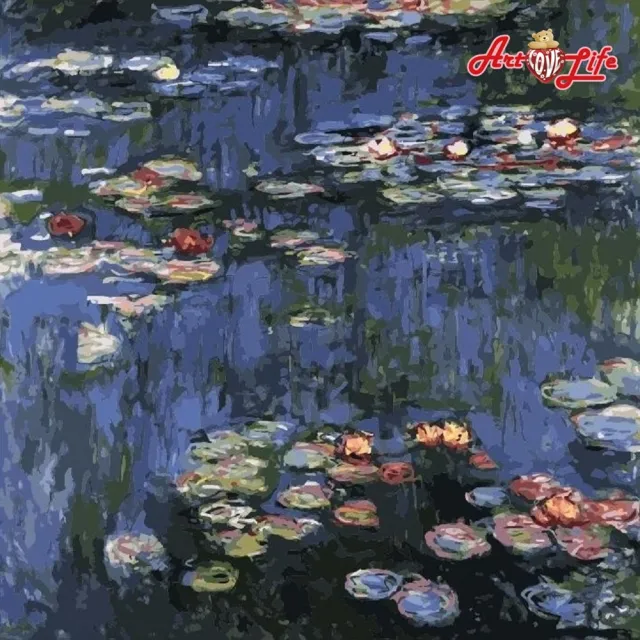【ArtLife 藝術生活】55003 莫內 睡蓮 50*50CM(數字油畫 DIY數字油畫 畫畫玩具)