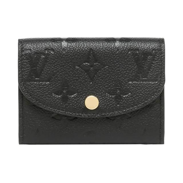 【Louis Vuitton 路易威登】M81455 經典Rosalie壓花零錢包/短夾(黑色)