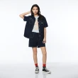 【JEEP】女裝 率性鋒芒工裝短袖襯衫(藍色)