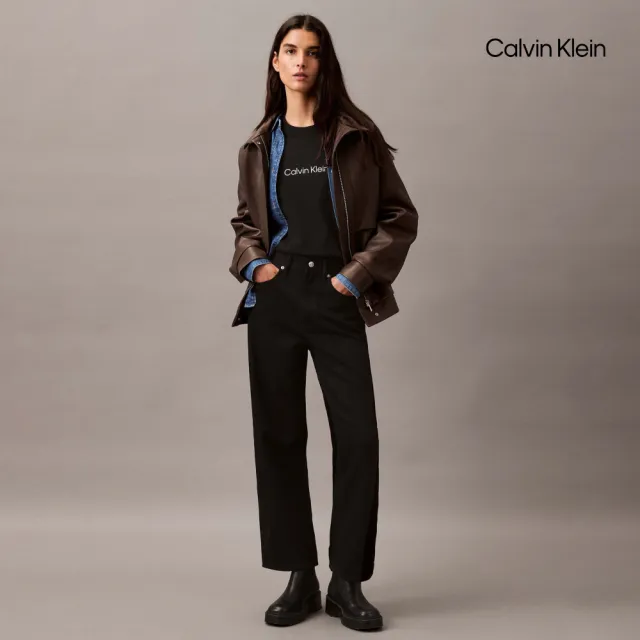 【CALVIN KLEIN】官方旗艦館 CK Calvin Klein Hero Modern 方形剪裁 T 恤_黑色