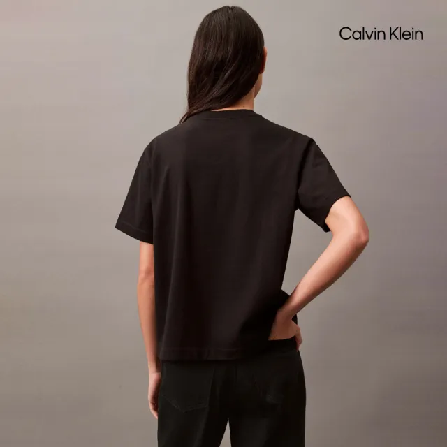 【CALVIN KLEIN】官方旗艦館 CK Calvin Klein Hero Modern 方形剪裁 T 恤_黑色