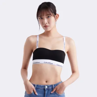 【CALVIN KLEIN】官方旗艦館 CK Icon Cotton Bandeau Bralette_黑色