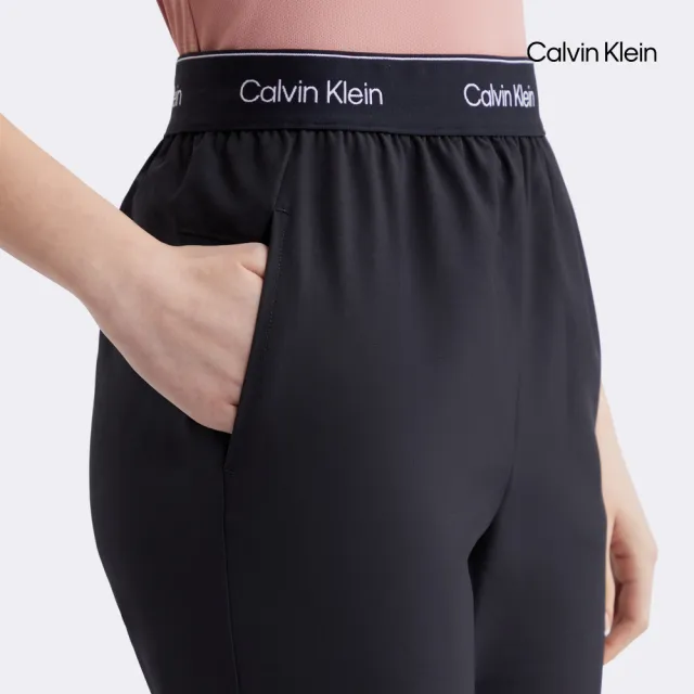 【CALVIN KLEIN】官方旗艦館 CK Modern Sport 高腰窄口運動褲_黑色