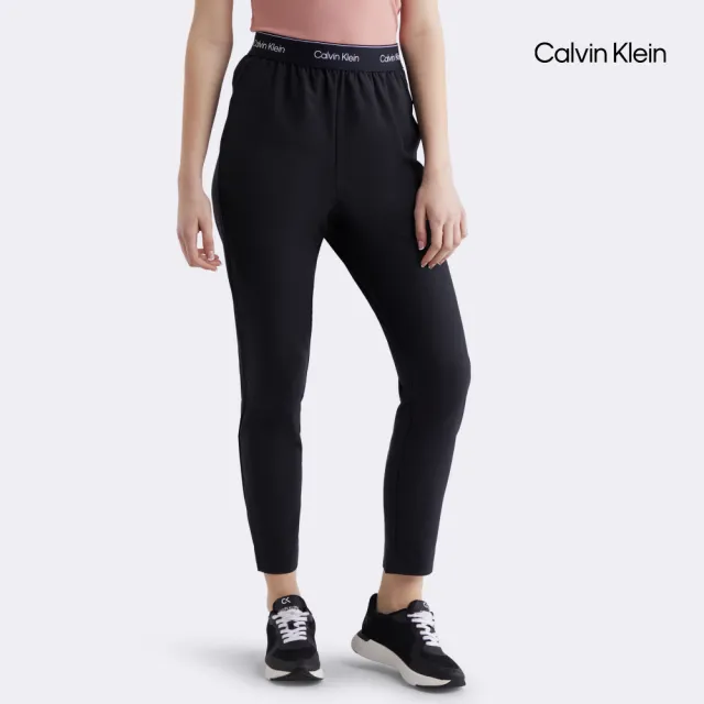 【CALVIN KLEIN】官方旗艦館 CK Modern Sport 高腰窄口運動褲_黑色