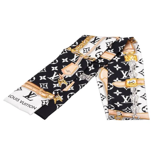 LV LOUIS VUITTON路易威登 M78656 經典 Confidential 系列品牌標誌印花長版絲巾 高品質100%絲製成的LV經典Confidential系列長版絲巾,黑色系設計展現優雅與時尚感。附原廠吊牌,為歐洲真品,適合女性佩戴,增添個人風格與高檔氣質。