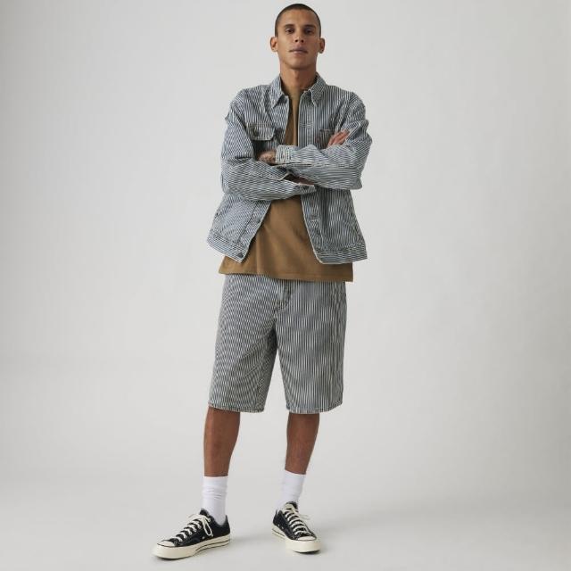【LEVIS】Workwear工裝系列 568™ LOOSE男款中腰寬鬆牛仔工裝短褲 熱賣單品 001K8-0002