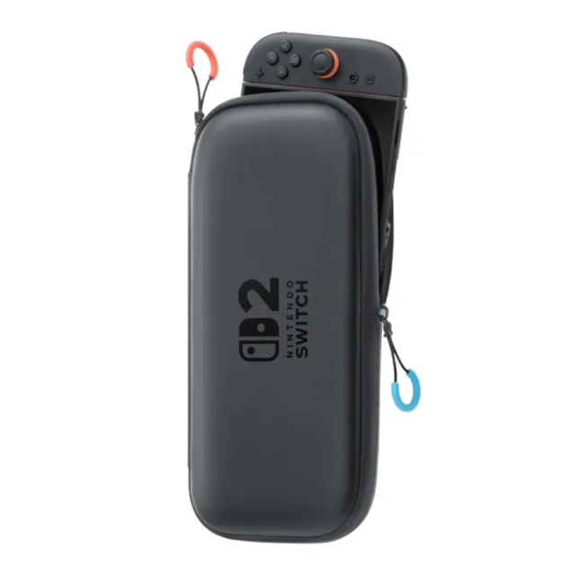 【Nintendo 任天堂】Nintendo Switch2 便攜包 收納包 灰黑(台灣公司貨-附螢幕保護貼)
