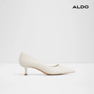 【ALDO】RUPARI-尖頭光澤素面跟鞋-女鞋(米色)