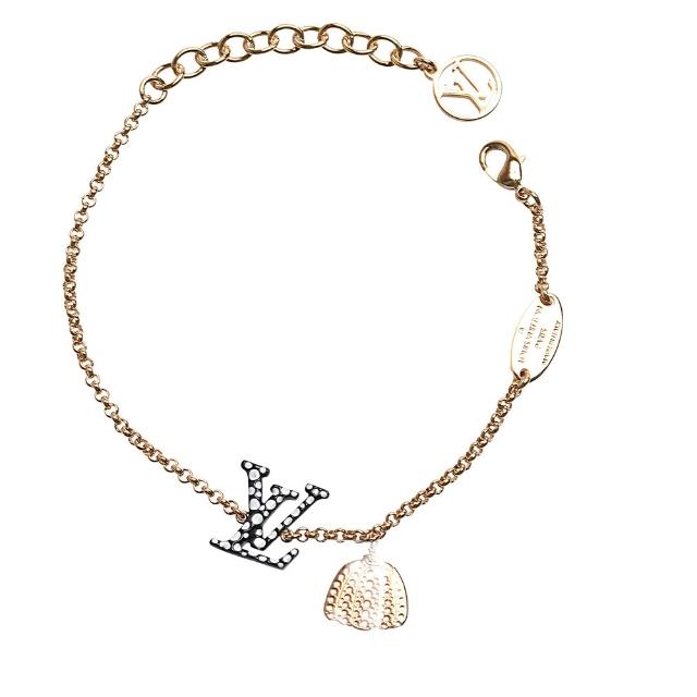 【Louis Vuitton 路易威登】LV M0969A聯名YK ICONIC INFINITY DOTS系列圓點點綴標誌手鍊(黑色)