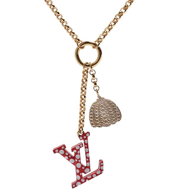 【Louis Vuitton 路易威登】LV M01081聯名YK ICONIC INFINITY DOTS系列圓點點綴標誌項鍊(紅色)
