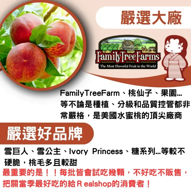 【RealShop】加州空運水蜜桃1.8kgx2盒(單盒7-9顆 禮盒包裝 水果禮盒 團購)
