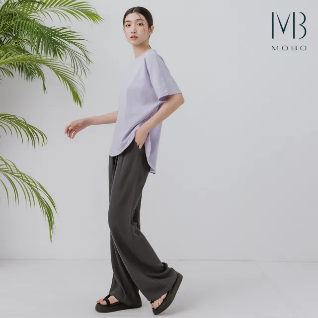 【MO-BO】國民好感微打折飄逸直筒褲