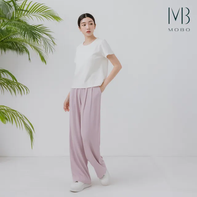 【MO-BO】國民好感微打折飄逸直筒褲