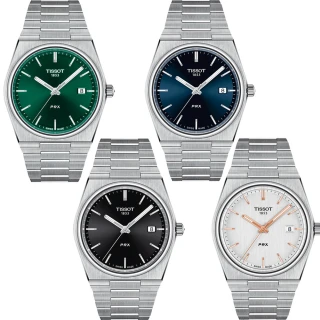 【TISSOT 天梭 官方授權】PRX系列70年代復刻手錶 石英錶 鋼帶 40mm 禮物 送禮 推薦(任選一款)